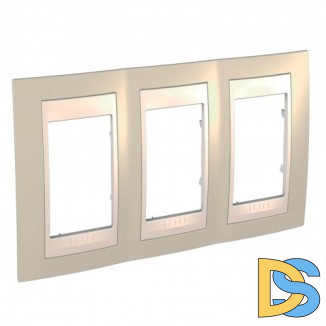 Рамка 3-ая (тройная), Песчаный/Бежевый, серия Unica, Schneider Electric