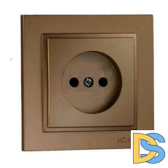 Розетка без земли Mono Electric Despina 16А 250В бронза 102-232322-116