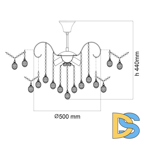Потолочная люстра MW-Light Жемчуг 9 232016406