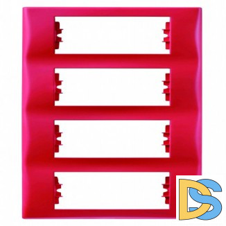 Рамка 4-ая (четверная) вертикальная, Красный, серия Sedna, Schneider Electric