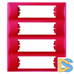 Рамка 4-ая (четверная) вертикальная, Красный, серия Sedna, Schneider Electric