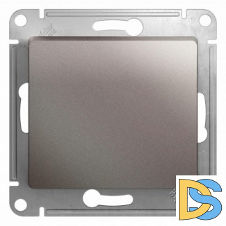 Выключатель 1-клавишный, Платина, серия Glossa, Schneider Electric