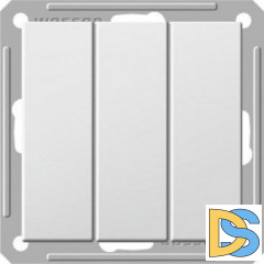 Выключатель 3-клавишный, Белый, серия Wessen 59, Schneider Electric