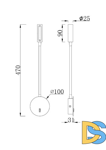 Бра Maytoni Stem C035WL-L3CH3K