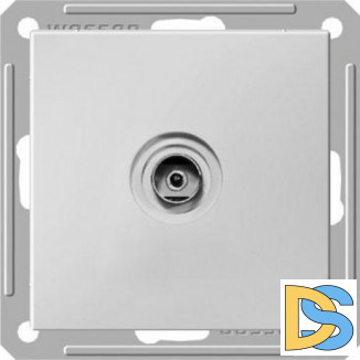 Розетка телевизионная оконечная ТV, Матовый хром, серия Wessen 59, Schneider Electric