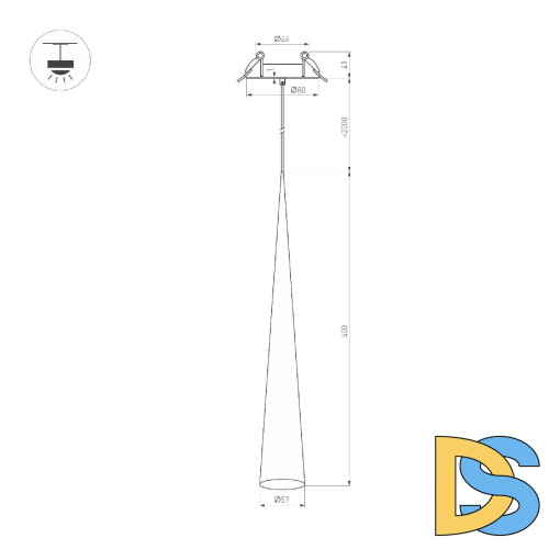 Подвесной светильник Arlight SP-STIRIA-L400-R57-5W Warm3000 054464