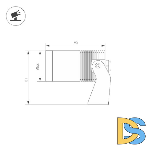 Прожектор Arlight ALT-RAY-R44-8W Warm3000 053634