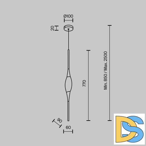 Подвесной светильник Modestyle MS.88921.1 BS