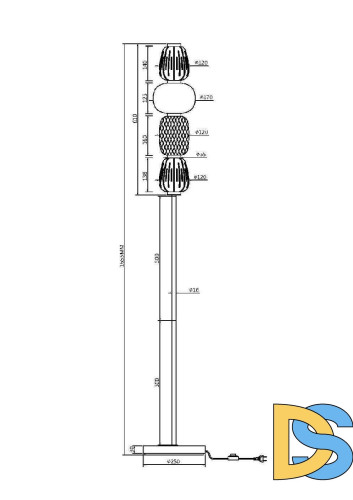 Торшер Maytoni Pattern MOD267FL-L32G3K