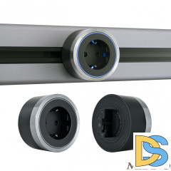 Трековая розетка Arte Milano Am-track-sockets 380066TS LED/ES Grey