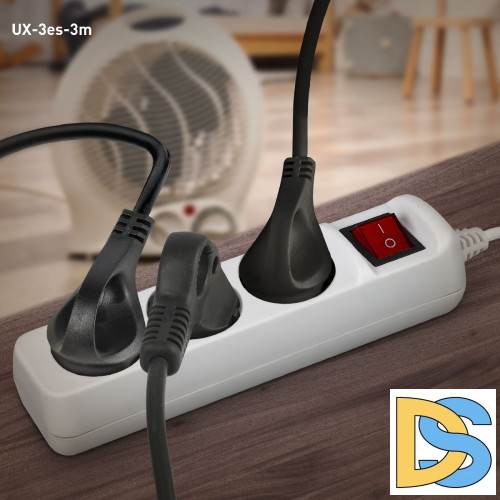 Удлинитель электрический Эра UX-3es-3m Б0035751