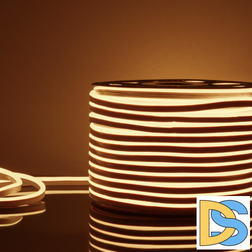 Светодиодный гибкий неон Elektrostandard 220V 9,6W 120Led 2835 IP67 односторонний теплый белый, 50 м 4690389167355