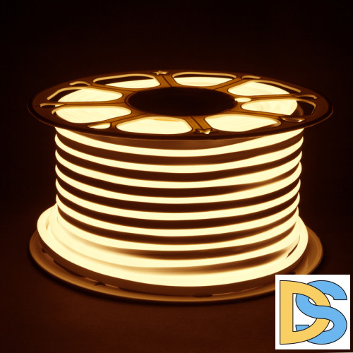 Светодиодный гибкий неон Elektrostandard 220V 9,6W 120Led 2835 IP67 односторонний теплый белый, 50 м 4690389167355