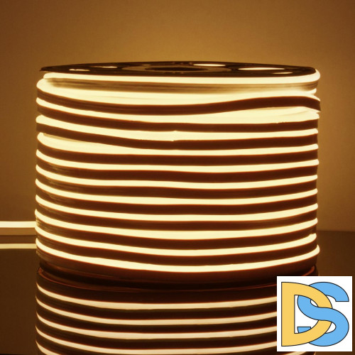 Светодиодный гибкий неон Elektrostandard 220V 9,6W 120Led 2835 IP67 односторонний теплый белый, 50 м 4690389167355