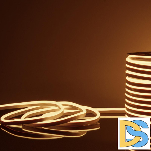 Светодиодный гибкий неон Elektrostandard 220V 9,6W 120Led 2835 IP67 односторонний теплый белый, 50 м 4690389167355