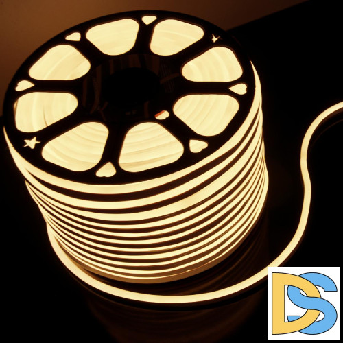 Светодиодный гибкий неон Elektrostandard 220V 9,6W 120Led 2835 IP67 односторонний теплый белый, 50 м 4690389167355