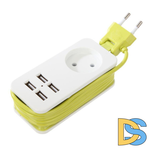 Удлинитель (UL-00003331) Uniel 1гн х 1,5м б/з Travel S-CT1-1,5U White/Green