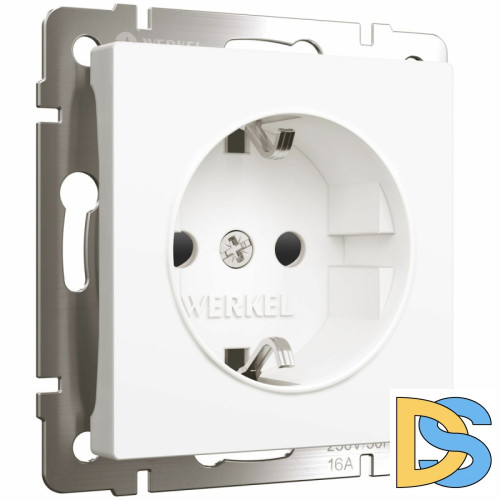 Розетка с заземлением и шторками Werkel 4690389184734 W1171161