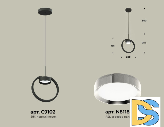Подвесной светильник Ambrella Light Traditional (C9102, N8118) XB9102101