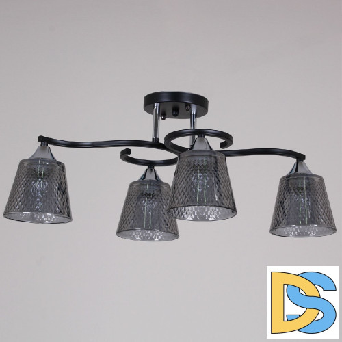 Потолочная люстра Reluce 06089-0.3-04 BK+CR