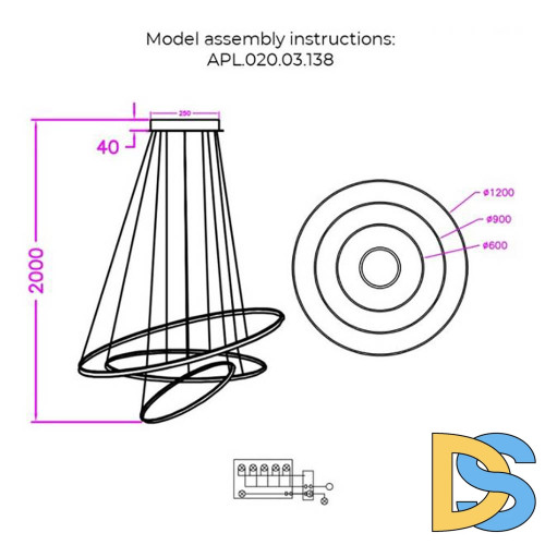 Подвесная светодиодная люстра Aployt Monisia APL.020.03.138