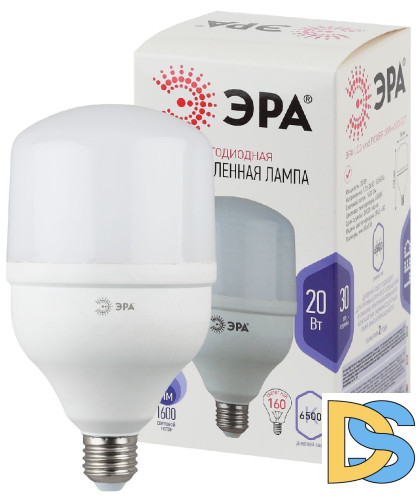Лампа светодиодная Эра E27 20W 6500K LED POWER T80-20W-6500-E27 Б0027011