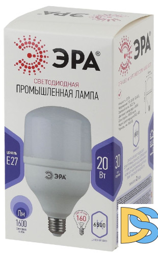 Лампа светодиодная Эра E27 20W 6500K LED POWER T80-20W-6500-E27 Б0027011