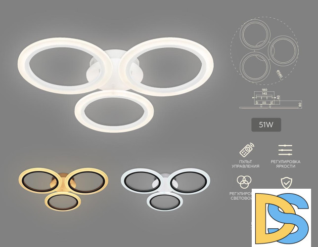 Потолочная светодиодная люстра Ambrella Light Acrylica Original FA4052