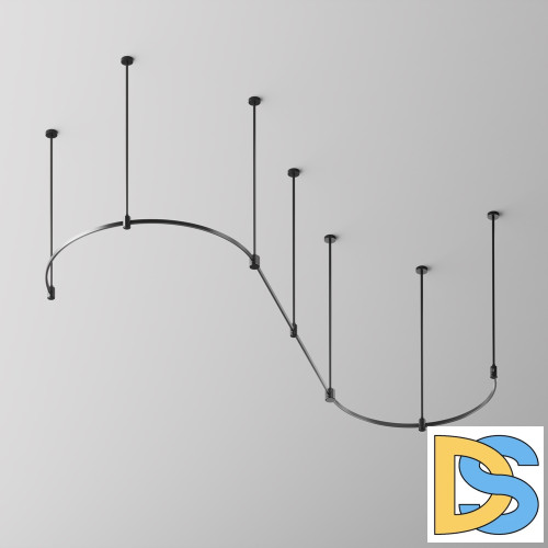 Шинопровод магнитный полукруг Maytoni Flarity TRX154-SR-D800-B