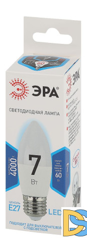 Лампа светодиодная Эра E27 7W 4000K LED B35-7W-840-E27 Б0020540