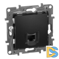 Розетка компьютерная RJ45 Legrand Etika 5 кат UTP антрацит 672641