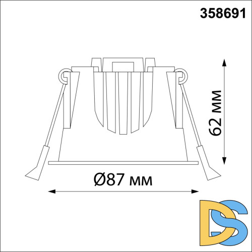 Встраиваемый светильник Novotech Knof 358691