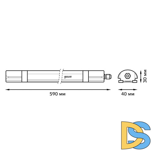 Накладной светодиодный светильник Gauss 143424218