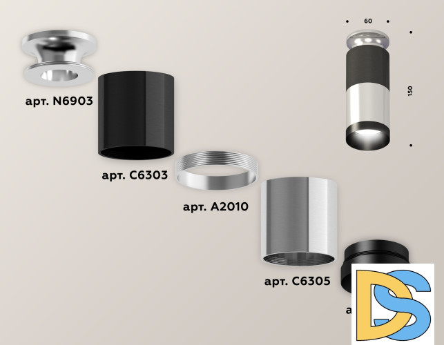 Потолочный светильник Ambrella Light Techno Spot XS6305100 (N6903, C6303, A2010, C6305, N6131)