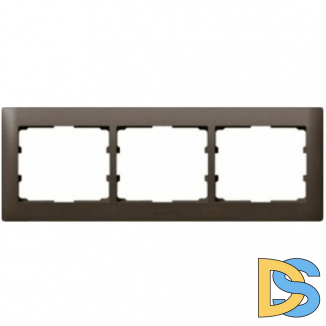 Рамка 3 поста горизонтальная Legrand Galea Life - тёмная бронза