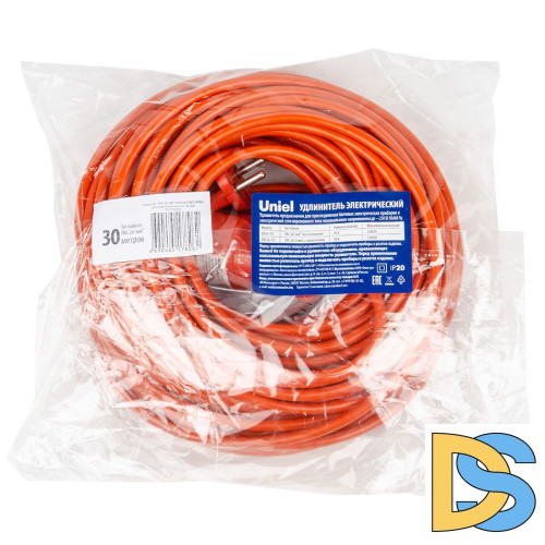 Удлинитель Uniel YX10-101 /UCK-1N/2x1,00/30M/O ORANGE UL-00010795
