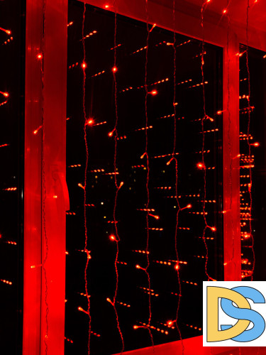 Светодиодная гирлянда (06741) Uniel занавес 220V красный ULD-C2030-240/DTA RED IP20