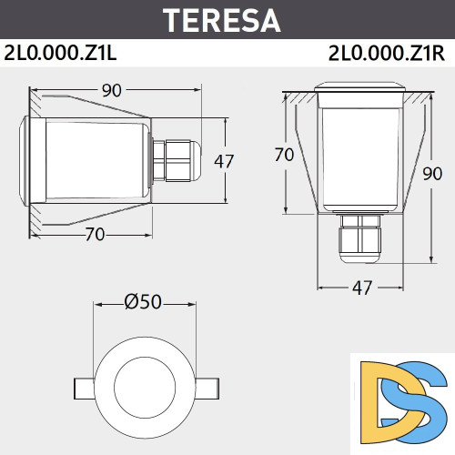 Уличный встраиваемый светильник Fumagalli Teresa 2L0.000.000.LXZ1L