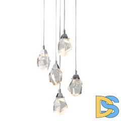 Подвесной светильник Delight Collection Crystal rock OM820083-5C (MD-020B-5 chrome)