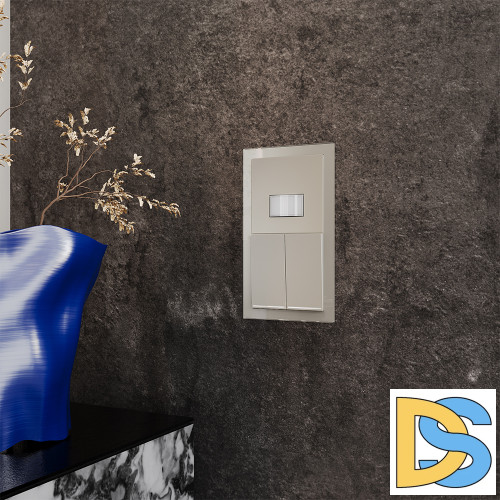 Рамка стеклянная VOLTUM S70 на 2 поста, (шелк, стекло)