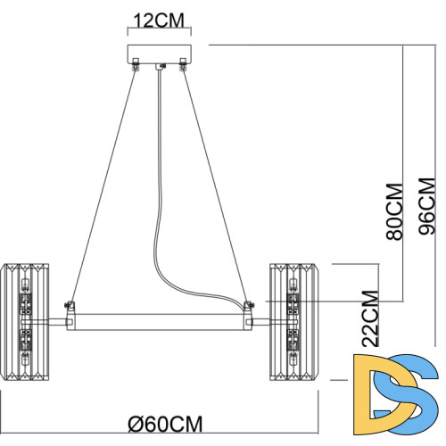 Подвесная люстра Arte Lamp Santorini A1049SP-12GO