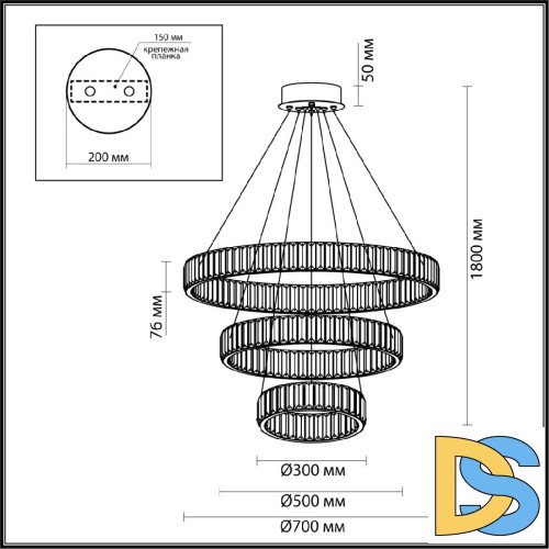 Каскадная люстра Odeon Light Vekia 4930/88L