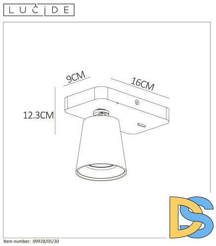 Спот Lucide TURNON 09928/05/30