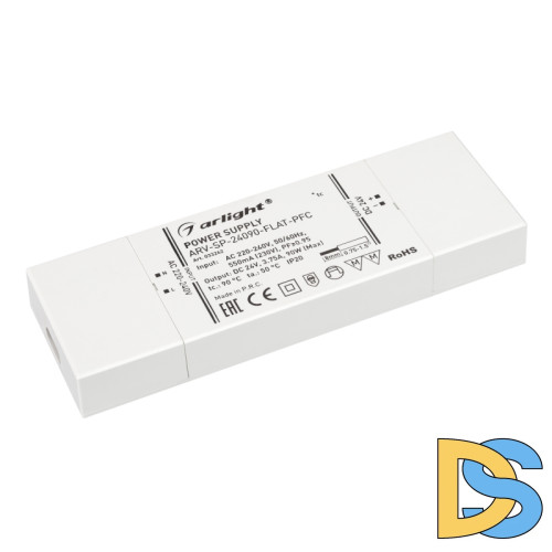 Блок питания Arlight ARV-SP-24090-Flat-PFC (24V, 3.75A, 90W) 033262