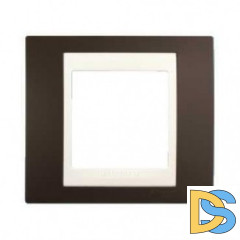 Рамка 1-ая (одинарная), Какао/Белый, серия Unica, Schneider Electric