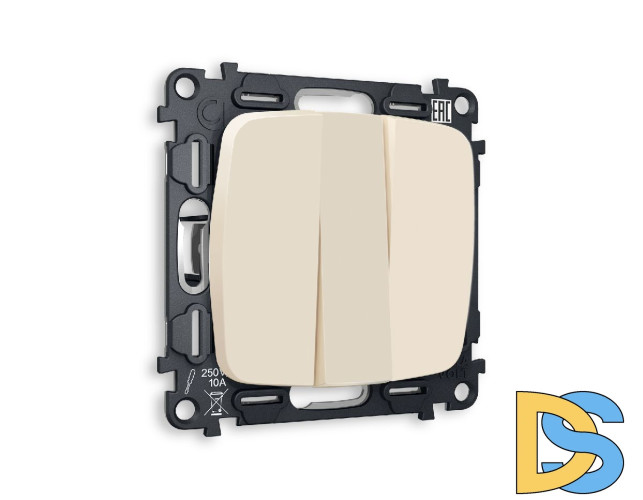 Комплект механизма 3-кл выключателя Ambrella Volt Omega MO325010