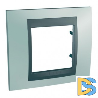 Рамка 1-ая (одинарная), Флюорит/Графит (металл), серия UNICA TOP/CLASS, Schneider Electric