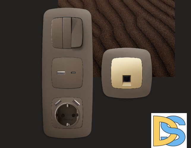 Рамка двухместная Ambrella Volt Ecta OF140632