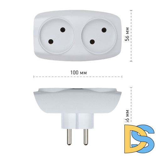 Разветвитель электрический Эра SP-2-W C0045520