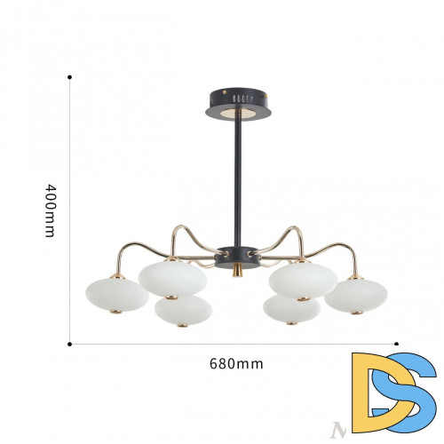 Люстра на штанге Arte Milano Neapolis 273908/6 BK/GD